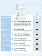 WNP Ultra Hydrating Serum 3% Hyaluronic Acid Smoother Skin|Pre-makeup SkinCare|Anti-Aging serum for face Single-Use Vials Skincare|for Sensitive skin|4D Hyaluronic Acid (60 vials)