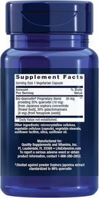 Life Extension Bio-Quercetin, Immune Health Supplement, Heart Health Support, Gluten Free, Non-GMO, Vegetarian, 30 Capsules