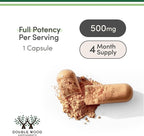 Rhodiola Rosea Supplement 500mg, 120 Vegan Capsules (Third Party Test, Gluten Free, 3% Salidrosides, 1% Rosavins Extract) for Performance, Calming, Motivation by Double Wood
