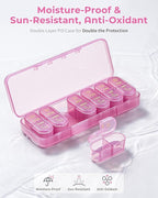 Pillex Pill Organizer 2 Times a Day, AM PM Pill Organizer 7 Day, Weekly Pill Box 2 Twice a Day, Travel Pill Case 7 Days, Medicine Organizer for Medication, Vitamins, Fish Oils, Supplements