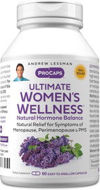 ANDREW LESSMAN Ultimate Women’s Wellness 60 Capsules - Naturally Relieves Menopause Symptoms, PMS, Perimenopause with Soy Isoflavones, EGCG, Cranberry, Indole-3-Carbinol. Easy to Swallow Capsules