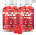 High Absorption Magnesium Gummies for Adults，Magnesium Supplement for Muscle, Nerve, Bone and Heart Support, Vegan, Non-GMO，Raspberry Flavor (60 Count（Pack of 2）)