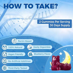 Glycine 3g Gummies, Organic L-Glycine with NAC Supplements for Sleep & Cellular Support, Plus B6, L-Theanine & Taurine for Nerve, Liver Detox & Immune Health, Sugar Free, Vegan, 60 Chews