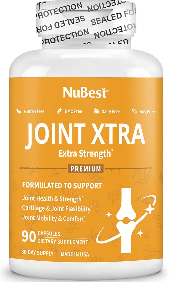 NuBest Joint Xtra - Joint Support Supplement | Joint Health Formula with Triple Joint Strength - Glucosamine, Chondroitin, Turmeric, MSM | 1 Month Supply
