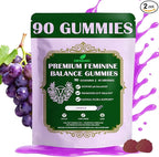 DEWANG Premium Feminine Balance Gummies for Women’s - Immune Support& PH Balance - Vegan, Gluten-Free - Grapes Flavor, 90 Count 45 Servings (2, Grape)