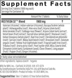 RestVeda 32™ Sleep Support – Ayurvedic Herbal Tablets with Ashwagandha, Brahmi, Valerian & More. Natural, Vegan, Non-Habit Forming Formula for restful, rejuvenating Sleep. 60 Tablets.