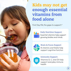 FIRST DAY Kids Multivitamin Gummies Age 4+, Strawberry & Orange - Kids Vitamins Multivitamin Gummy A C D3 K2 B1 B2 B6 B12 Folate, Immunity & Brain Function, Vegan - 60 Day Supply, Packaging May Vary
