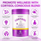 Cortisol Supplements for Women - Cortisol Reducer & Stress Support - Magnolia Bark, Rhodiola Rosea, Holy Basil, Magnesium, Phosphatidylserine - Hormone Balance & Mood, Focus, Sleep Support