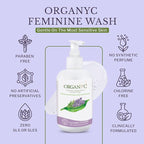 Organyc Feminine Intimate Wash for Sensitive Skin, 250 ml, pH-Balanced Cleanser with Organic Lavender & Botanical Extracts