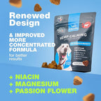 Calming Chews for Dogs Anxiety Relief - Soft Chews for Dogs - Melatonin, Chamomile Extract, Valerian Root - Travel Pack - Vet Visits, Grooming, Nail Trimming, Storms