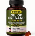 Sakoon nutrition Oil of Oregano Gummies – Immune Support with Oregano Oil 300mg, Black Cumin Seed, Elderberry, Echinacea – Antioxidants & Respiratory Health – Vegan, Non-GMO, Tasty Herbal Supplement