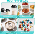 Protein Powder Travel Container Set, Reusable Powder Supplement Container To Go Includes 14 Single-Dose Bags and 2 Large Zip Bags, BPA-free Protein Powder Container for Workout, Fitness, Travel