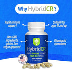 HybridCR Rapid Immunity Supplement | Zinc, Echinacea, Andrographis, Ginseng, Selenium, Gluten-Free & Non-GMO | 5-in-1 Immune Support Supplement | Pharmacist Formulated 1 Month Supply (30 Veggie Caps)