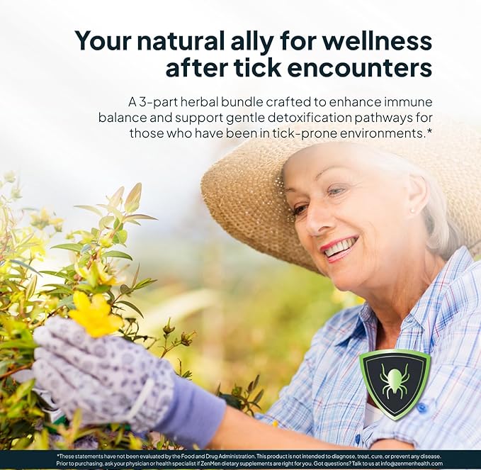 Zenmen Tick Defense Complete Method - 3 Tick Immune Support + 2 Garlic Tincture + 2 Green Black Walnut Tincture