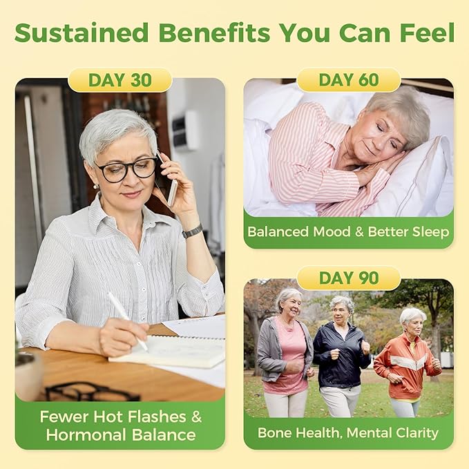 GREENPEOPLE Menopause Supplements for Women - Black Cohosh & Ashwagandha for Hot Flashes, Night Sweats, Mood Swings, Hormonal Balance Support,10 Billion CFU Probiotic - 90 Capsules Vegan Gluten-Free