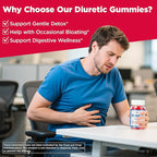 Aromlife Diuretic Retention Gummies for Water Retention & Bloat, Herbal Diuretic Water Away Gummies with Milk Thistle for Digestion, 60 Count Sugar-Free Vegan Fluid Balance Gummy for Men and Women
