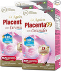 LABO Nutrition Le Ageless Placenta 99 with Ceramides -Placenta Supplement with Collagen Peptides, Oryza Ceramides-Skin Regeneration, Hydration, Anti-Aging Wrinkle Support, Immune Health, 60 Capsulesx3