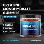 duwhot Creatine Monohydrate Gummies for Men, Creatine Monohydrate Chewables 5g Per Serving, Vegan, Sugar Free, Mixberry Flavor, 120 Count