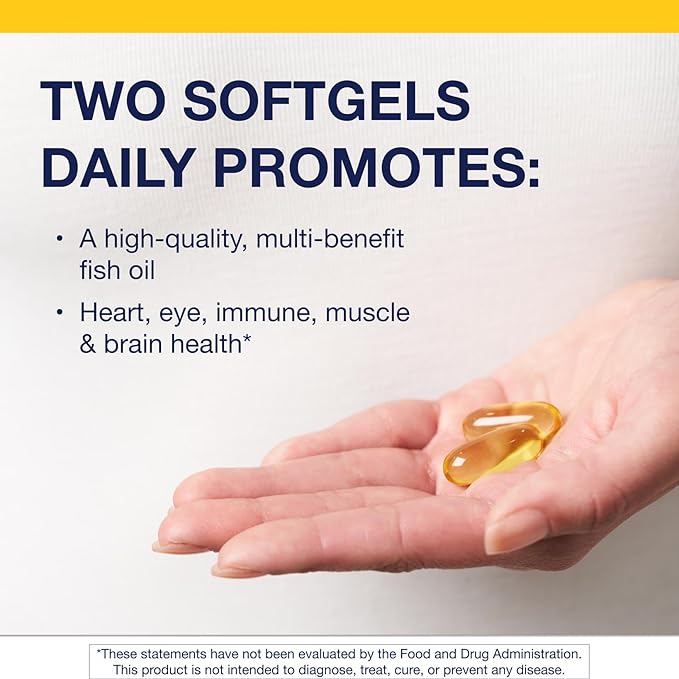 Metagenics OmegaGenics Fish Oil EPA-DHA 720 mg - High Potency Omega-3 Supplement* - Supports Heart, Joint, Brain & Immune Health* - Sustainably Sourced, Purity-Tested Fish Oil - 60 Softgels