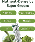 山本漢方製薬株式会社 YAMAKAN Green Juice with Barley Grass Powder, Super Greens Powder Rich in Daily Nutrients, Minerals, Vitamins & Plant-Based Protein for Women & Men from Japan, Non GMO 7 Count