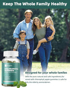 Chlorophyll Gummies for Body Odor Sugar Free, Internal Deodorant Supplement for Women/Men with ACV Chlorella Spirulina Vitamin D, Vegan Immune & Digestion Support Gummies