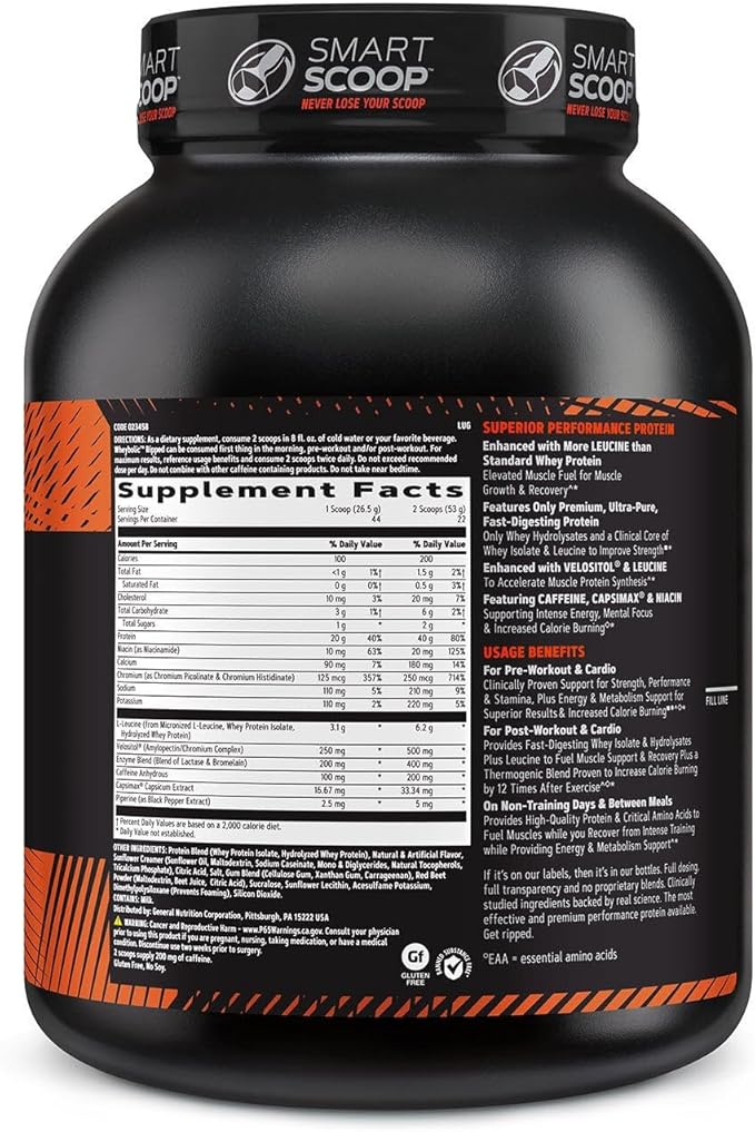 GNC AMP Wheybolic Ripped - Strawberries and Cream (22 Servings)