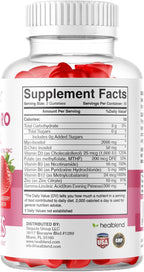healblend Myo & D-Chiro Inositol Gummies - PCOS Support for Women, Hormone Balance, Fertility & Ovulation - with Methylfolate, Vitamin D3, Zinc, Evening Primrose - Strawberry, Sugar-Free, 60ct (2)