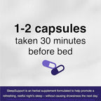 SleepSupport - Natural Sleep Aid for Adults to Help Promote Calm and Relaxation - Organic Sleep Supplement with Ashwagandha, Valerian Root, Magnesium, Melatonin, Glycine, L-Tryptophan - 60 Capsules
