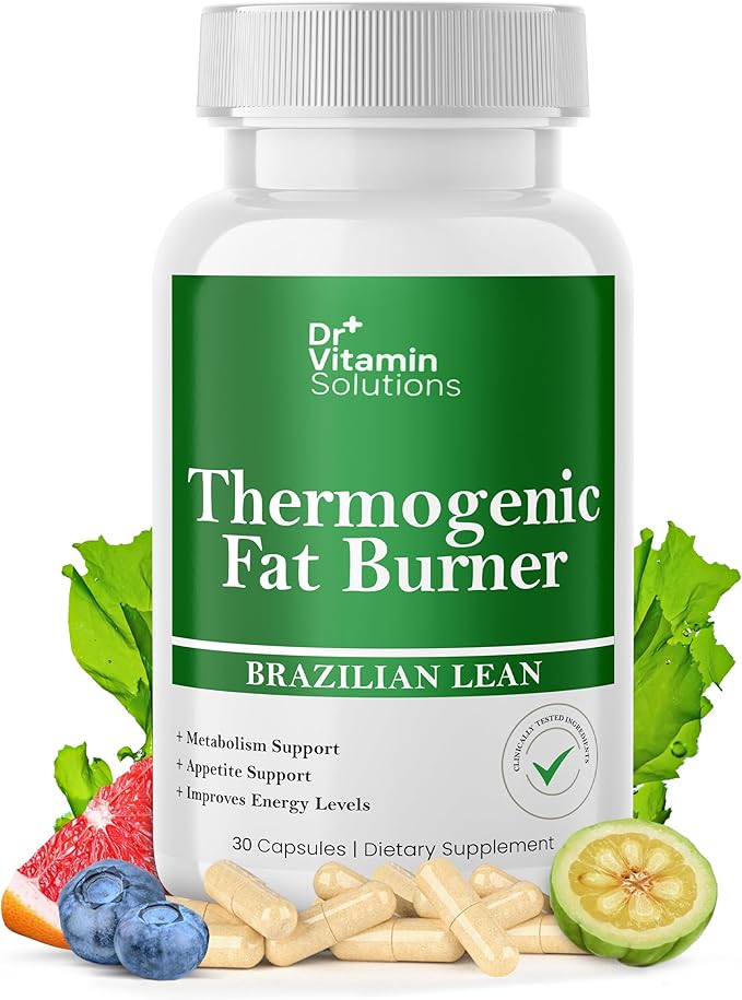 Thermogenic Fat Burner Brazilian Lean - Weight Loss Pills for Women & Men | Appetite Suppressant & Metabolism Booster w/Green Tea, Garcinia | Belly Fat, Energy & Bloating Support - 30 Capsules