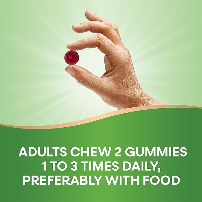 Nature’s Way Organic Apple Cider Vinegar Gummies, 500 mg Organic Apple Cider Vinegar per 2-Gummy Serving, Apple Flavored, 60 Gummies (Packaging May Vary)
