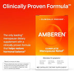 Amberen Menopause Supplement for Women, 60 Capsules, Clinically Proven, Helps Support Hormone Balance, Helps Relieve 12 Menopause Symptoms: Hot Flashes, Night Sweats, Mood Swings and More
