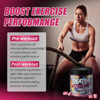 Creatine Monohydrate Gummies 6g for Men Women,Complex Creatine Monohydrate Chewable for Muscle Strength,Muscle Building,Energy Boost,Pre-Workout Energy Supplement,Vegan Raspberry - 120 Count