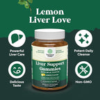 Natures Craft Cleansing Herbal Liver Detox Gummies Liver Support Milk Thistle Gummies with Artichoke Extract Turmeric Curcumin and L-Carnitine - Vegan and Non-GMO - Sweet Lemon (30 Servings)
