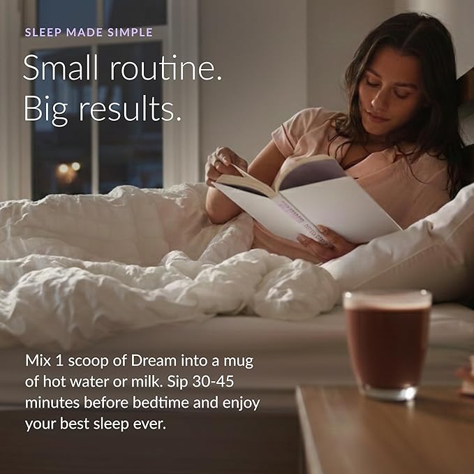 Beam Dream Sleep Powder – Sleep Aid for Adults with Melatonin, Magnesium, L-Theanine, Reishi Mushroom & Apigenin Sleep Supplement, Sleepy Cocoa Bedtime Drink Mix, Variety Pack, 20 Servings