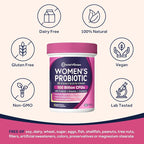 Doctor's Recipes Probiotics for Women, 100 Billion CFU 32 Strains, with Prebiotic, Enzymes & Cranberry, Shelf Stable, Delayed Release, 60 Caps