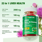 Liver Detox Gummies for Cleanse & Repair - 2000mg Milk Thistle, Turmeric, Dandelion Root & Artichoke for Liver Support, Digestion, Metabolism & Antioxidant - Mixed Fruit Flavor, 60 Gummies (2)
