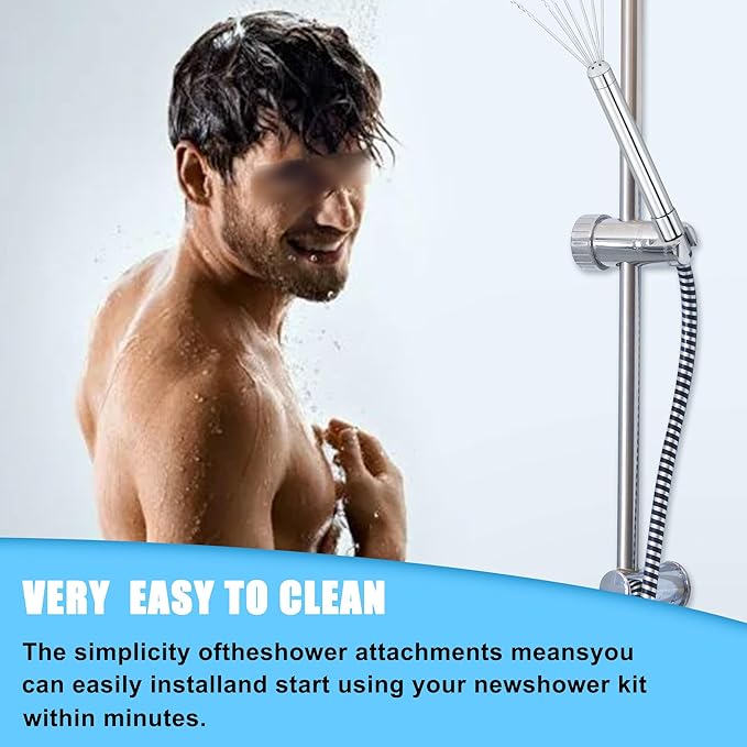 Shower Cleaner Enema Douche System, Handheld Anal Douche Attachments Kits, Rinse Vaginal with 4 Aluminum Shower Heads, Douche for Men Women with Velvet Bag + Cleaning Brush - Intimate Cleaner Kit