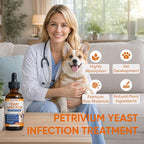 Yeast Infection Treatment for Dogs - Dog Ear, Paw & Skin Itch Relief, Improves Coat & Skin, Inflammation Relief - All Breeds & Sizes - 2 fl oz (60ml) (1)