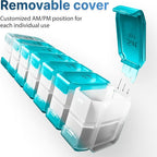 Extra Large Pill Organizer 2 Times a Day – XL Pill Box 7 Day with Big AM/PM Compartments – Fits Large Vitamins, Supplements & Gummies, for 7 or 14-Day Use, Color-Coded, Senior-Friendly, No Spills