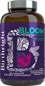 Birthright Bloom Prenatal Supplement – Animal Based Whole Food Prenatal with Grass Fed Liver, Fish Roe, Bone Marrow, Colostrum, Magnesium & Traditional Herbs