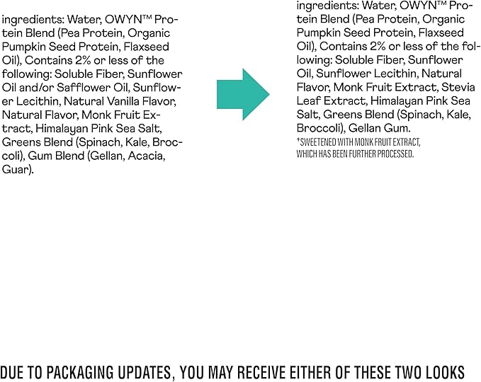 OWYN Only What You Need Pro Elite Vanilla Flavored Protein Shake, 32g Protein, 0g Sugar, High Protein, Dairy Free, Gluten Free, Plant Based Protein Drink, 12 Count