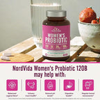 Women's Probiotic, 120 Billion & 32 Strains with Cranberry, Prebiotics & Digestive Enzymes, Gut, Vaginal & Urinary Tract Support, 30 Delayed Release Capsules