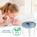 Accmor Baby Formula Dispenser On The Go, Non-Spill Rotating Four-Compartment Formula Container to Go, Milk Powder Kids Snack Container for Infant Toddler Travel Outdoor, Blue, 2 Pack