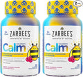 Zarbee's Naturals Children’s Calm Gummies, Magnesium for Kids Ages 5+, Melatonin-Free, Support for a Calm Mind & Body, Chamomile & Vitamin B6, Natural Raspberry Flavor, 30 ct, (Pack of 2)