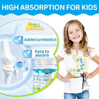 500 MG Calcium Supplement with Vitamin D3 & K2, Zinc, Magnesium & Prebiotics. Kids Vitamins for Kids' Height. Bone Strength, High Absorption, Orange Chewables, Gluten Free, 120 Tabs