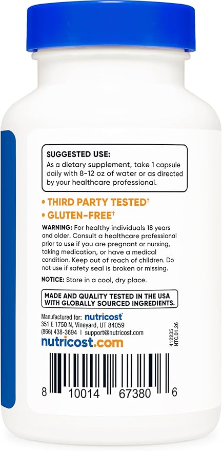 Nutricost Calcium D-Glucarate 500mg, 120 Capsules - Gluten Free, Non-GMO, Vegetarian Friendly