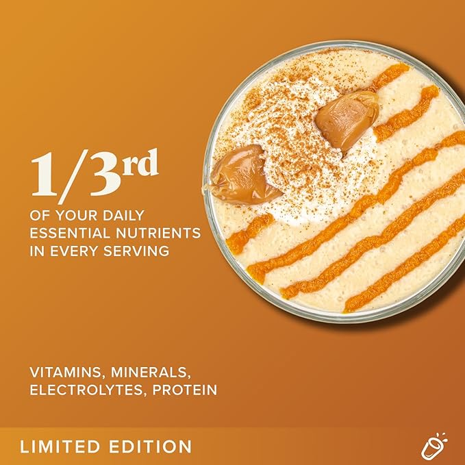 Keto Chow Pumpkin Spice Caramel | Keto Meal Replacement Shake | Nutritionally Complete | Low Carb | Delicious Easy Meal Substitute | You Choose The Fat | Single Meal Sample