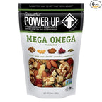 Power Up Mega Omega Trail Mix – Cranberries, Mango, Almonds, Walnuts & Pumpkin Seeds – Non-GMO, Vegan, Gluten-Free, No Artificial Ingredients, No Added Sodium – 14 oz Resealable Bags (Pack of 6)
