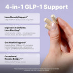 AONIC 3-in-1 GLP-1 Companion Supplement - HMBPro™ to Support Maintenance of Lean Muscle, probiotic and Enzyme Blend to Support Digestion, Ginger Extract to Help Reduce Nausea and Bloating (90 Caps)
