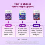 OLLY Restful Sleep Gummy Supplement with Melatonin & L-Theanine Chamomile, Blackberry Zen, 50 Gummies (25 Day Supply) Supports a Healthy Sleep Cycle* (Packaging May Vary)